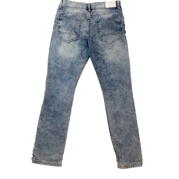 Southpole Moto Jeans Slim Straigth Leg Mid-Rise Blue Denim Womens Size 16 - Picture 3 of 14